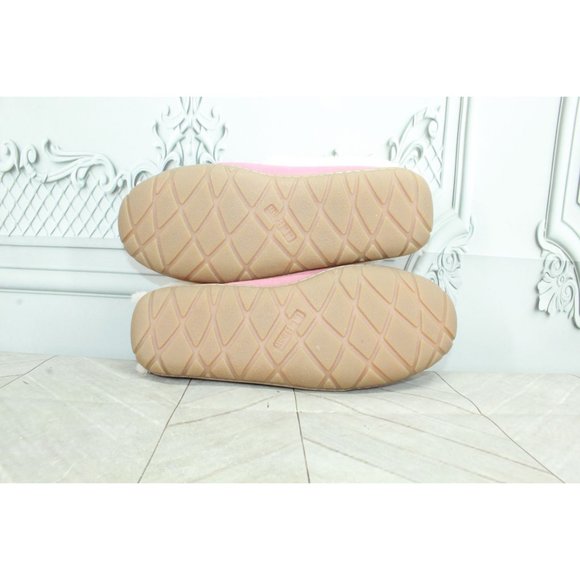 LL Bean Women's Pink Suede Wicked Good Shearling Lined Moccasin Slippers 8 M - Picture 9 of 10